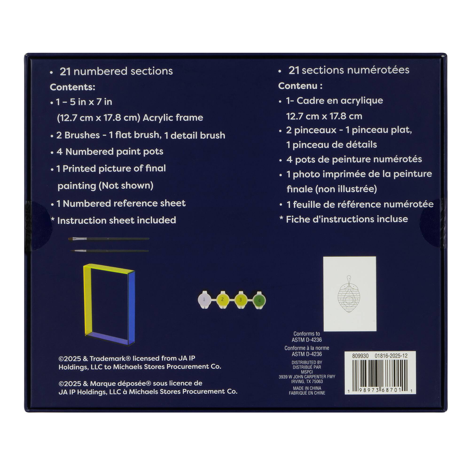 Jonathan Adler x Michaels 5" x 7" Lemon Paint-By-Number Acrylic Surface Kit